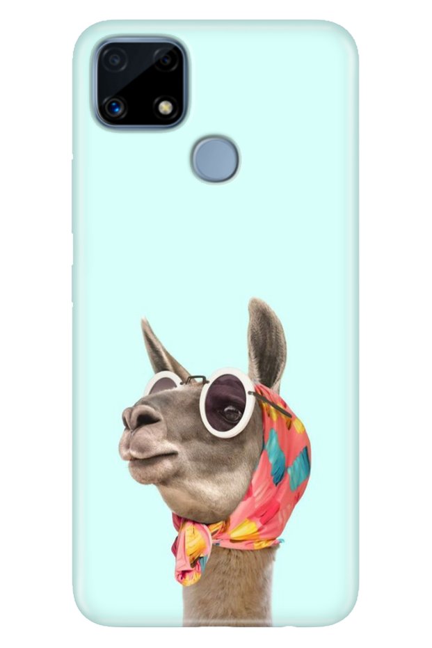 Realme C25 Case Patterned Silicone Colorful Phone Case Camel