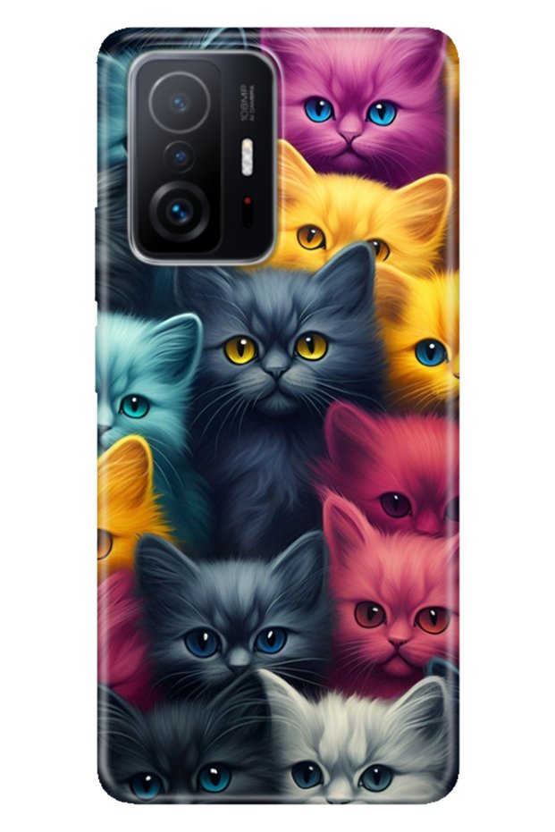 Xiaomi Mi 11t - 11t Pro Case Colorful Special Themed Patterned Silicone Tpu Cat Army