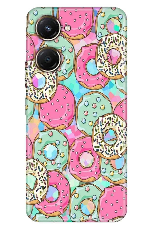 Vivo Y18 Case Patterned Silicone Vivo Y18 Cover Donut