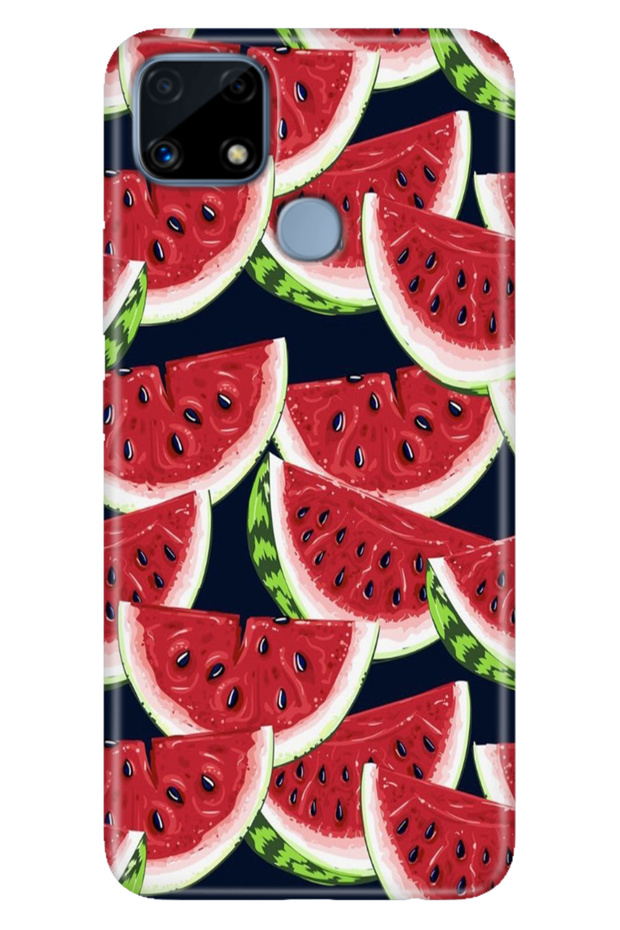 Realme C25 Case Patterned Silicone Colorful Phone Case Watermelon