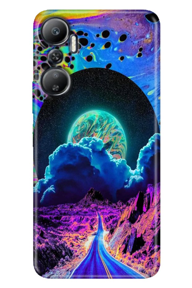 Case for Infinix Hot 20 (X6826C) Patterned Printed Flexible Silicone Cover Dream Road