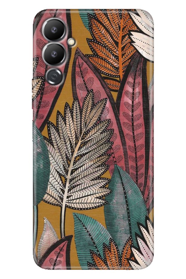 Tecno Pova Neo 4 Case Colorful Custom Drawing Flexible Silicone Leaves