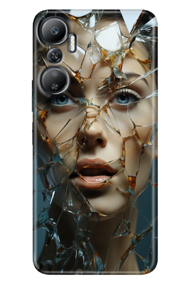 Case for Infinix Hot 20 (X6826C) Patterned Printed Flexible Silicone Cover Broken Glass