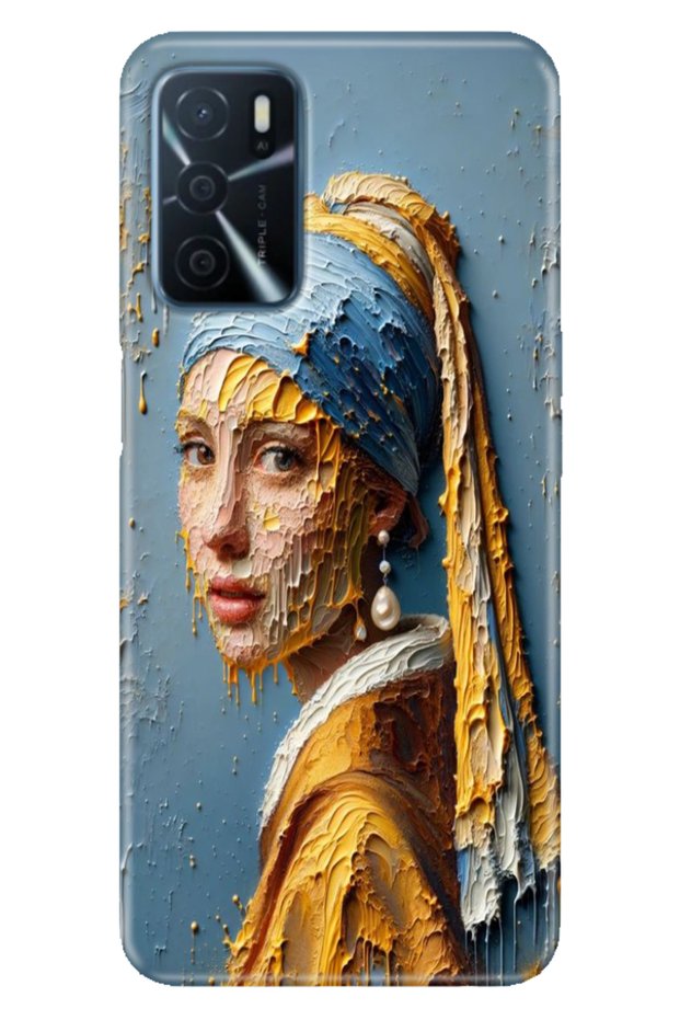 Oppo A16 Case (Cph2269) Compatible Silicone Design Stock with Pearl Earring