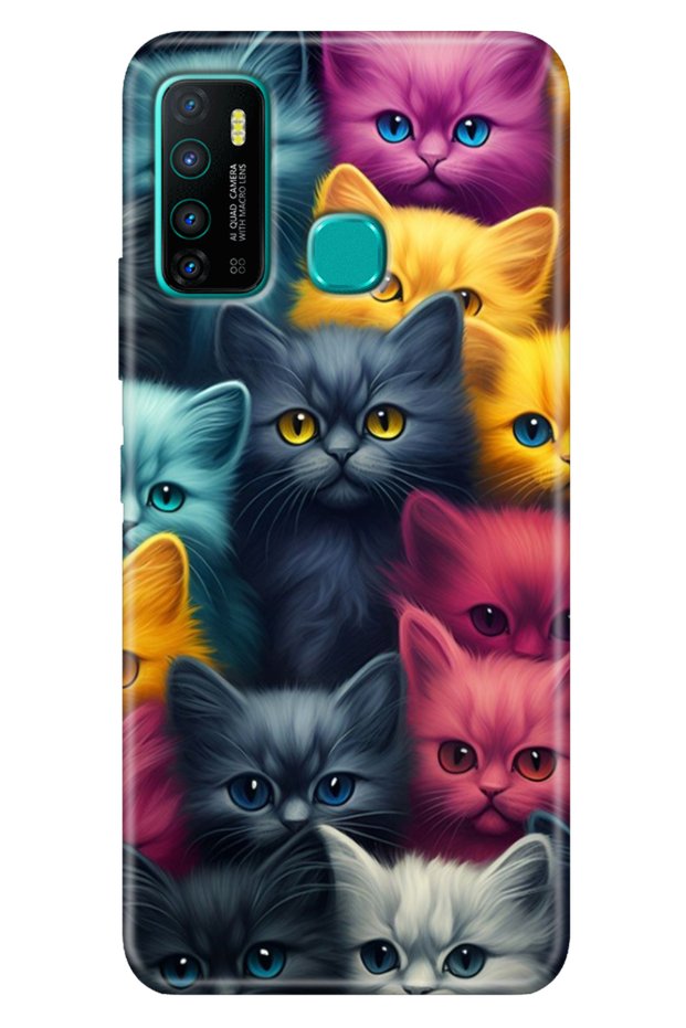 Case for Infinix Hot 9 Color Tpu Full Fit Silicone Cat Army