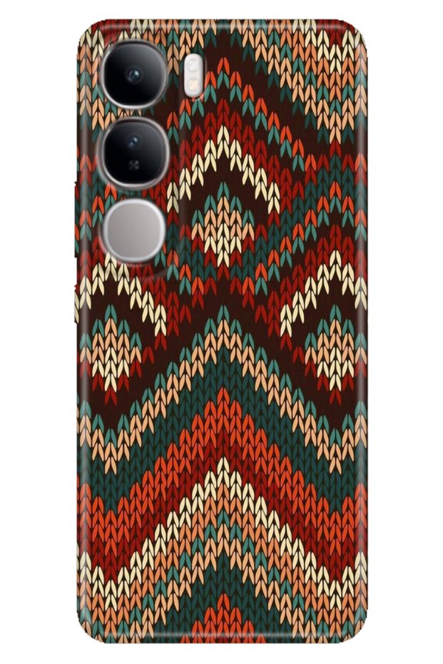 Vivo V40 Lite Case Colorful Flexible Silicone Themed Patterned Tpu Zigzag