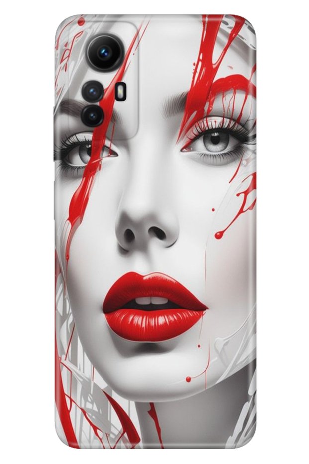 حافظة هاتف Xiaomi Redmi Note 12S مصنوعة من السيليكون بتصميم مطبوع ملون للسيدات