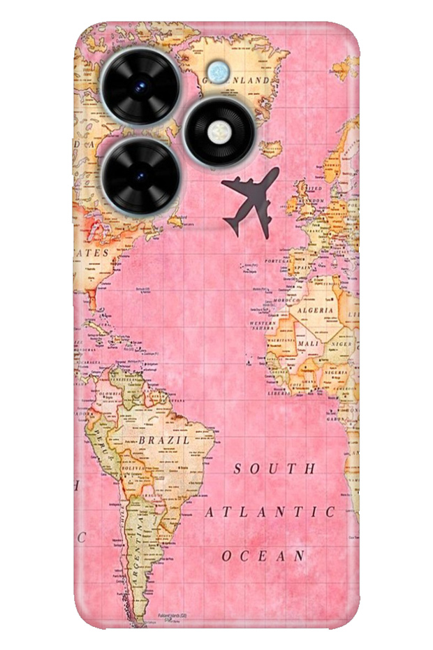 Tecno Spark Go 2024 Case Printed Flexible Silicone Cover Map