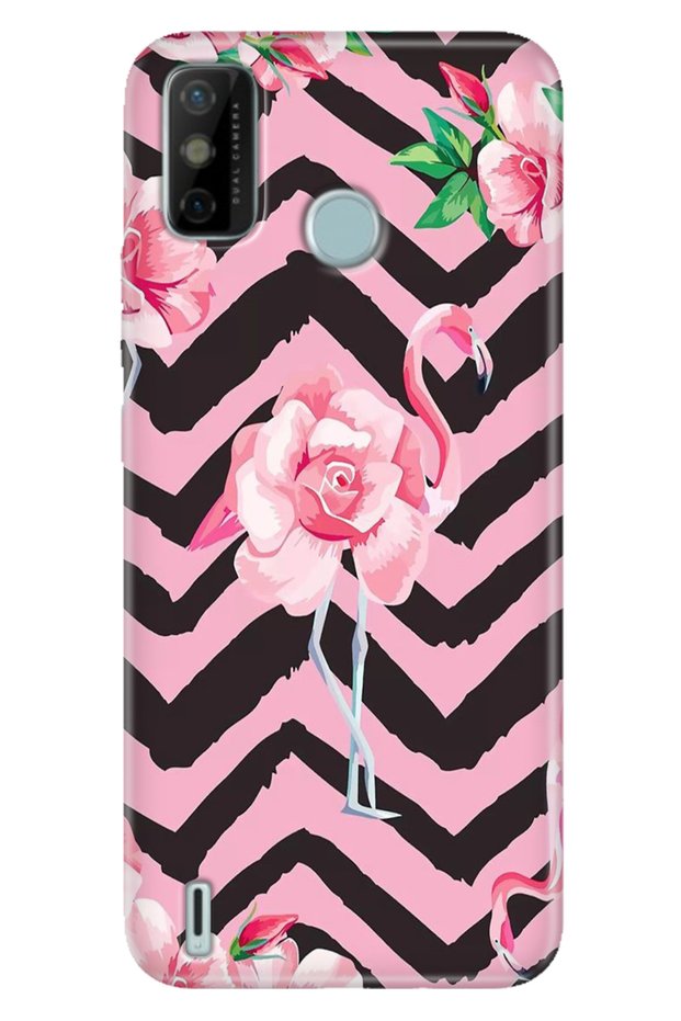 Tecno Spark 6 Go Case Patterned Cover Colorful Flamingo