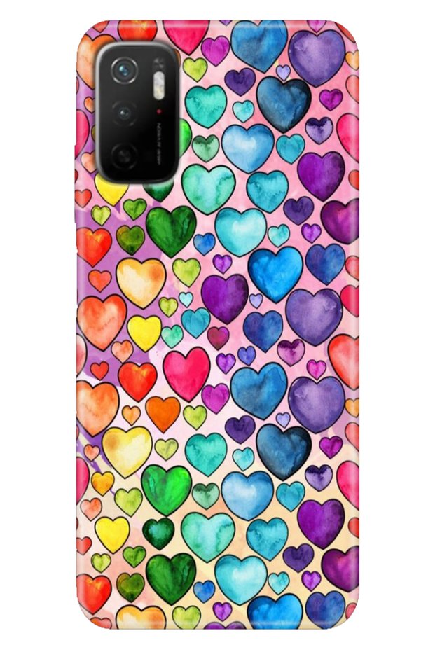 Xiaomi Redmi Note 11Se Case Colorful Pattern Print Design Silicone Heart Drawing