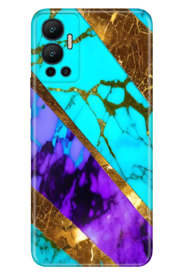 Case for Infinix Hot 12 Case Patterned Printed Flexible Silicone Cover Decent Marble