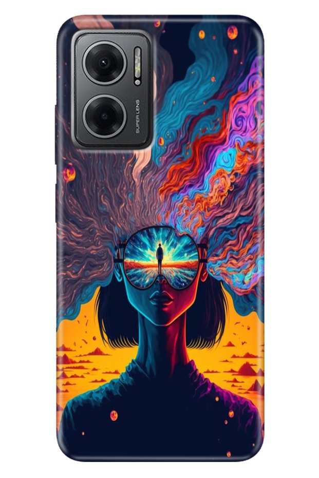 Xiaomi Redmi Note 11E Case Colorful Special Themed Patterned Silicone Tpu Swirl