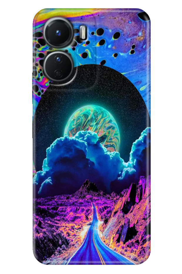 Vivo Y16 Case Patterned Silicone Technology Cover Dream Road