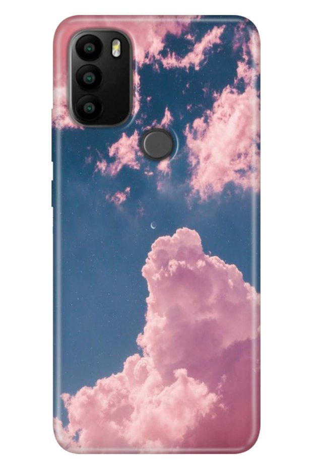 General Mobile Gm 21 Pro Case Printed Flexible Silicone Cover Pink Cloud