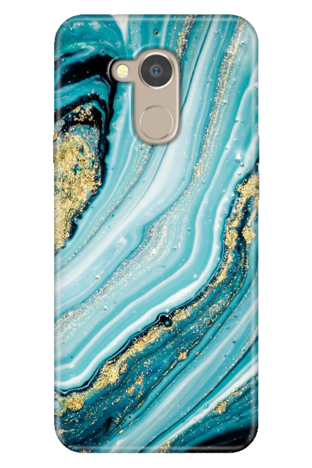 General Mobile GM 8 Compatible Case Patterned Silicone Colorful TPU UV Silvery Stone