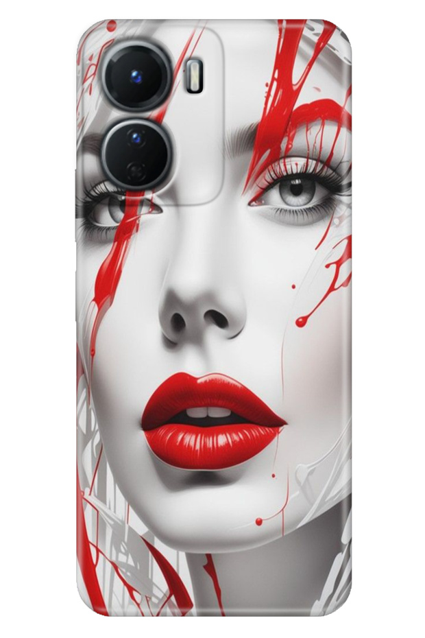 Vivo Y16 Case Patterned Silicone Technology Cover Lady
