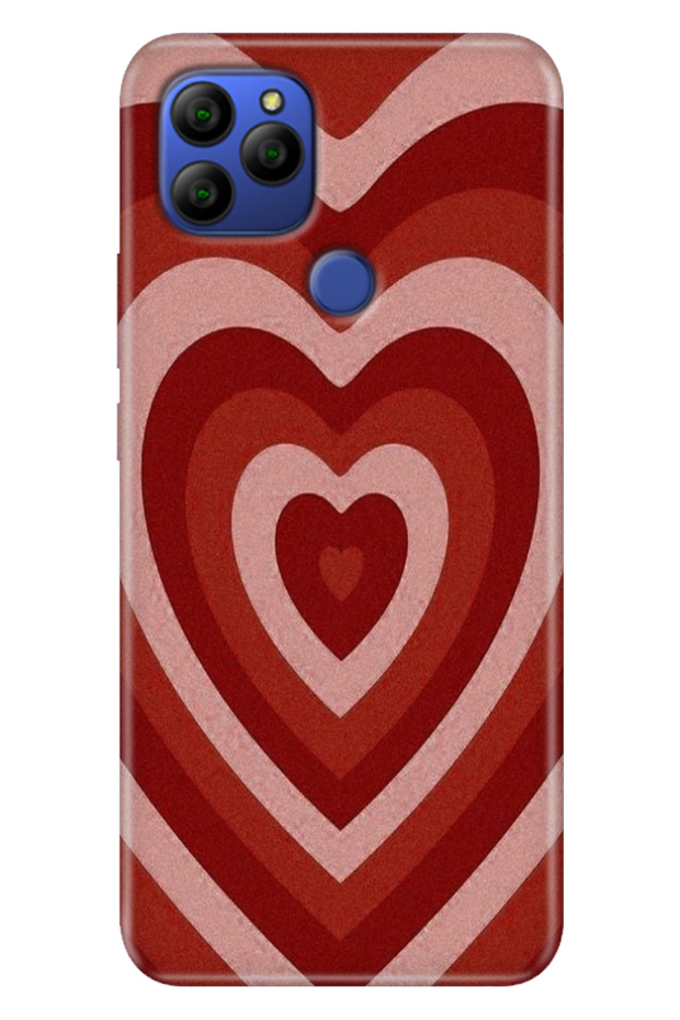 General Mobile Gm 21 Case Printed Silicone Case Uv Matte Heart