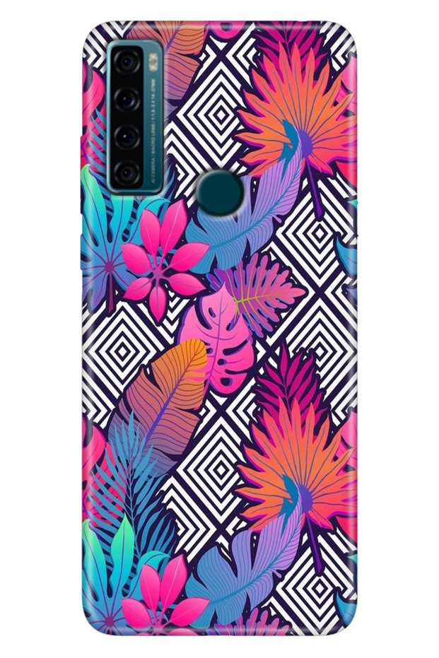 Tcl 20 Se Case Printed Silicone Colorful Illustrated Back Cover Botanical