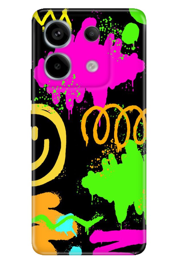 Redmi Note 13 Pro 5g / Poco X6 Case Colorful Flexible Silicone Themed Patterned Tpu Smile