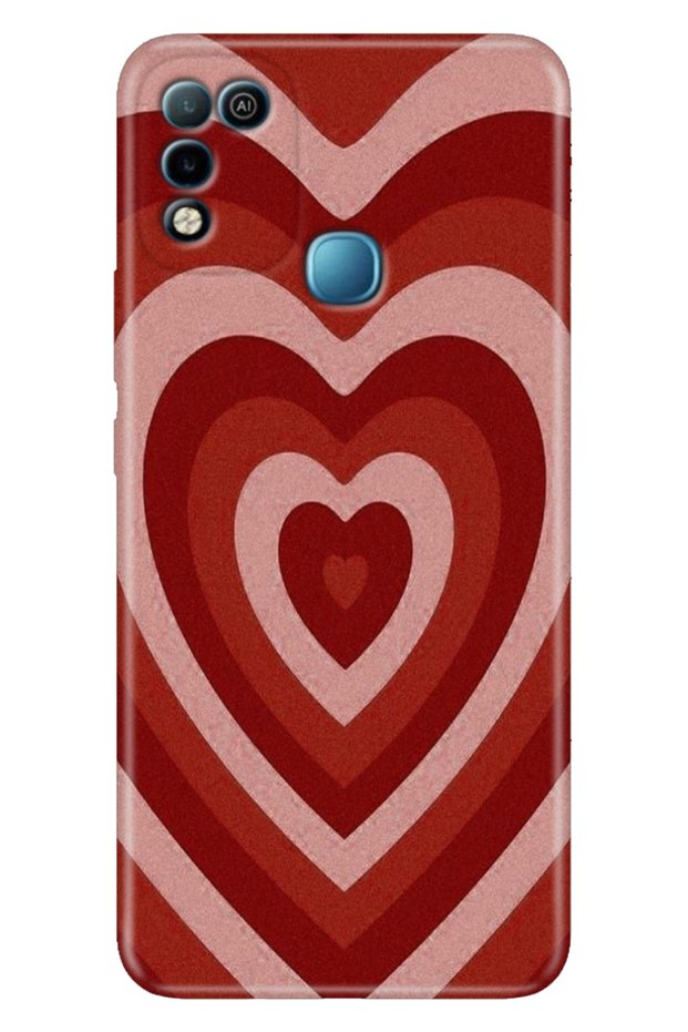 Infinix Hot 11 Play Compatible Case Full Patterned Colorful Tpu Silicone Matte Heart