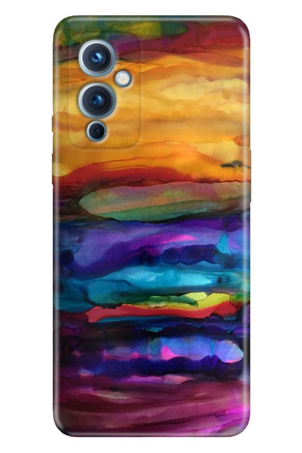 Case for Oneplus 9 Patterned Silicone Colorful Tpu Uv Watercolor