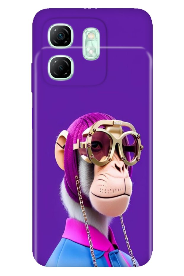 Infinix Hot 50I - Smart 9 Case Colorful Tpu Uv B Printed Patterned Silicone Monkey