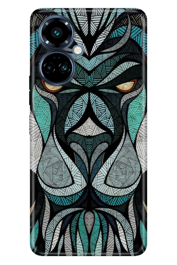 Tecno Camon 19 Pro Case Colorful Themed Patterned Tpu (Ci8N) Compatible Silicone Lion Mandala