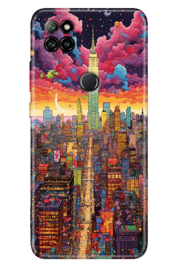 Casper Via E30 Case Colorful Themed Patterned Tpu Via E30 Silicone Retro Newyork
