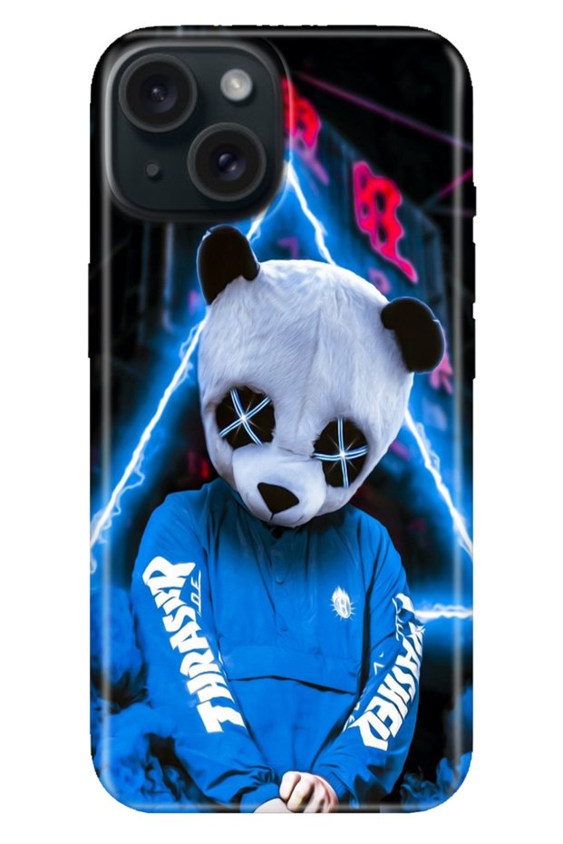iPhone 13 - 14 Case Colorful Tpu Uv Printed Patterned Silicone Cool Panda