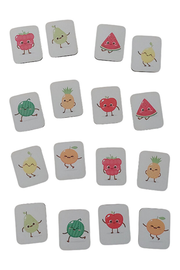 Wooden Fruits Educational and Learning Matching Cards Baby Kids Toy