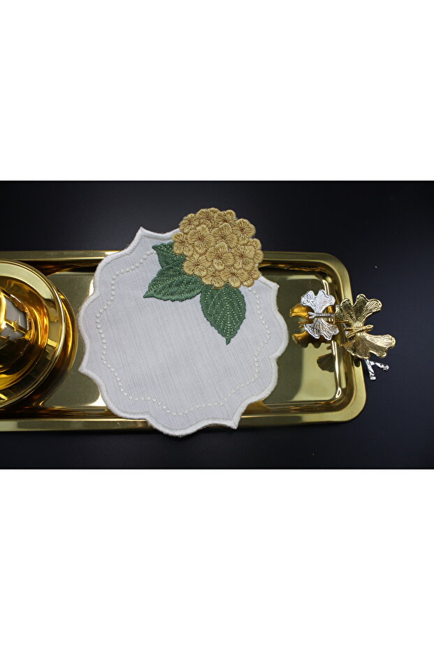 Hydrangea Patterned Cocktail Napkin - 1