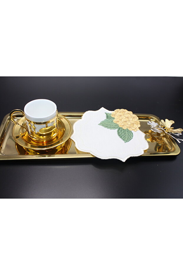 Hydrangea Patterned Cocktail Napkin - 5