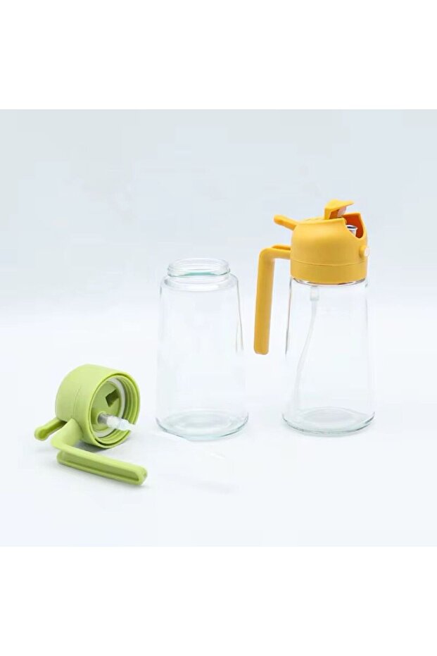 وعاء زيت بخاخ زجاجي كبير الحجم سعة 600 مل مع وظيفة مزدوجة - 8
