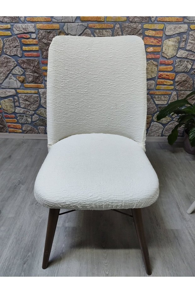 Large Oval Chair Cover Jacquard Fabric Wood Shell