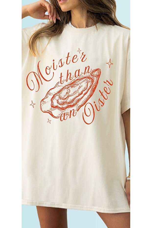 Oversize Cut Short Sleeve Printed T-Shirt