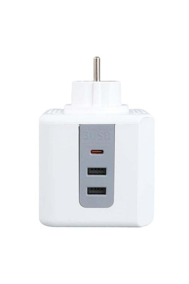 Ve-23089 2x Usb 1x Type-c 3'lü Çocuk Ve Termal Korumalı Grup Priz - 2