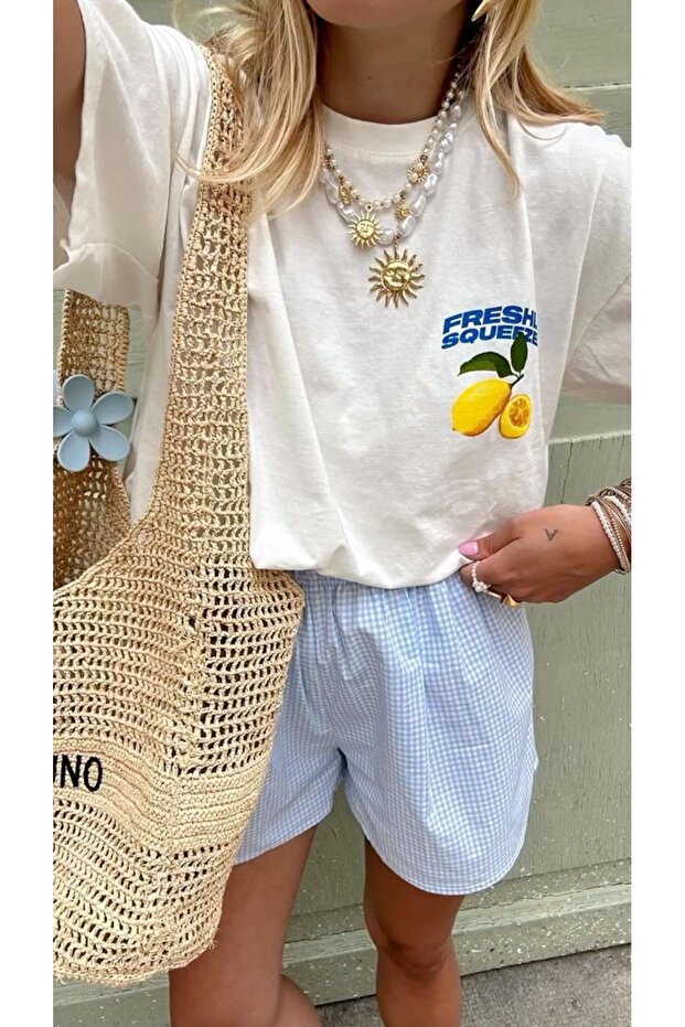 Oversize Cut Short Sleeve Printed T-Shirt