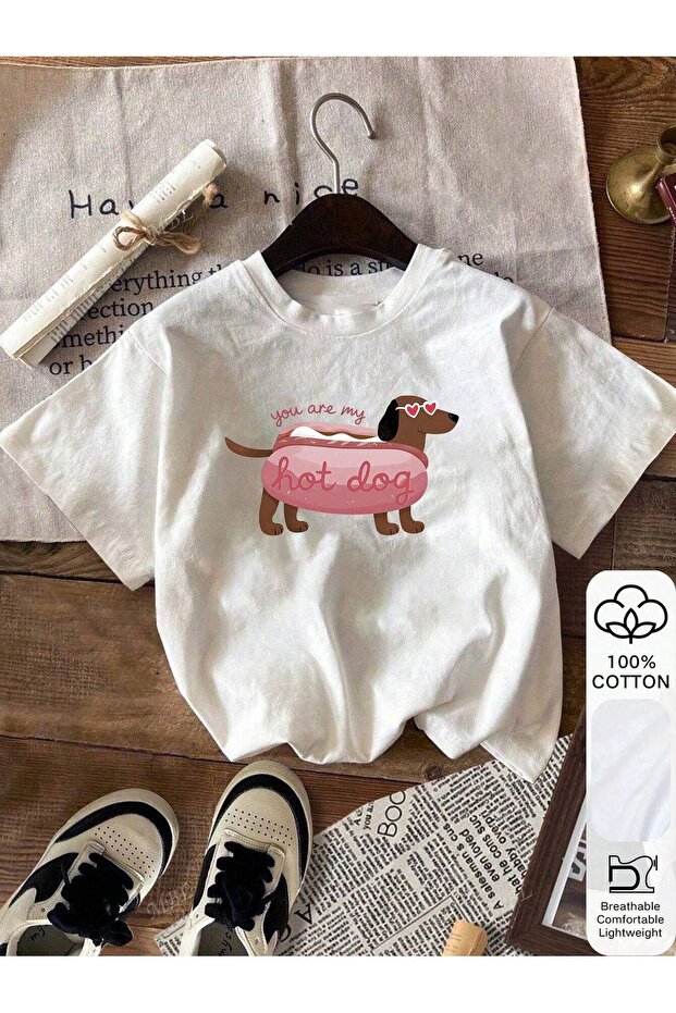 Oversize Cut Short Sleeve Printed T-Shirt
