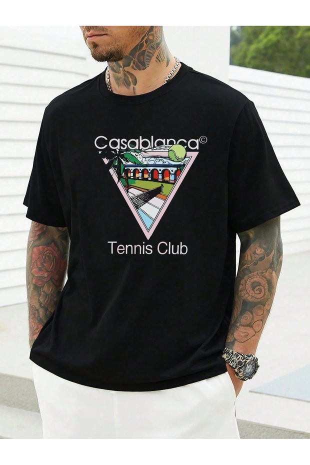 Oversize Cut Short Sleeve Printed T-Shirt