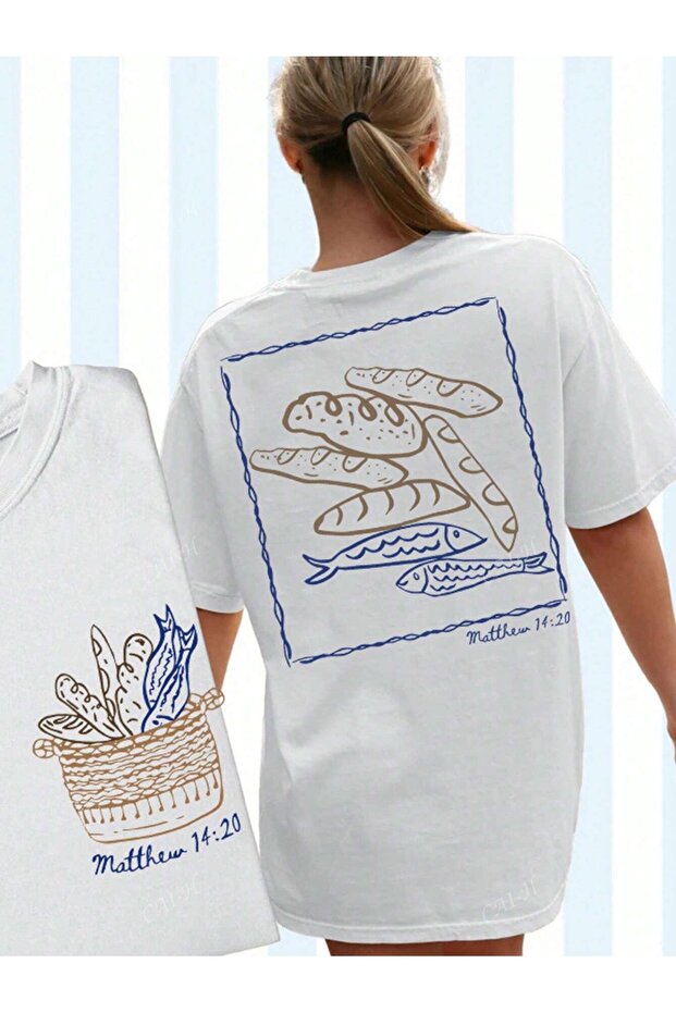 Oversize Cut Short Sleeve Printed T-Shirt