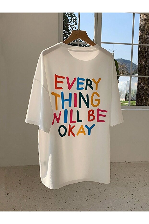 Oversize Cut Short Sleeve Printed T-Shirt