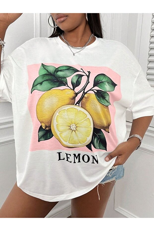 Oversize Cut Short Sleeve Printed T-Shirt