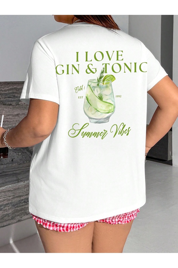 Oversize Cut Short Sleeve Printed T-Shirt