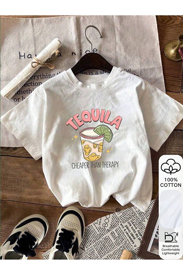 Oversize Cut Short Sleeve Printed T-Shirt