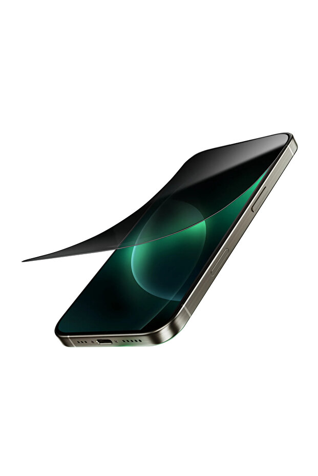 9H Steve Privacy Full Glass Screen Protector For Iphone 16 Pro - Black