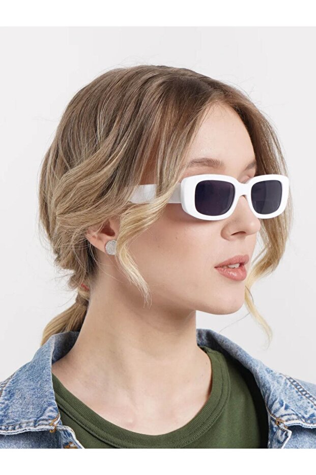 نظارات شمسية بتصميم مستطيل - 1