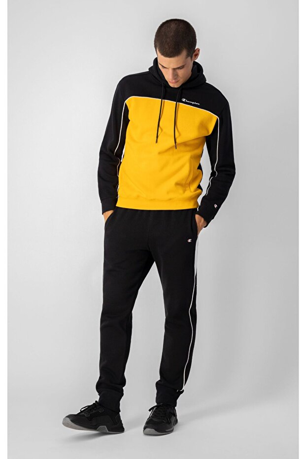 Pullover Fleece-Kapuzenpullover mit Farbblockoptik - 4