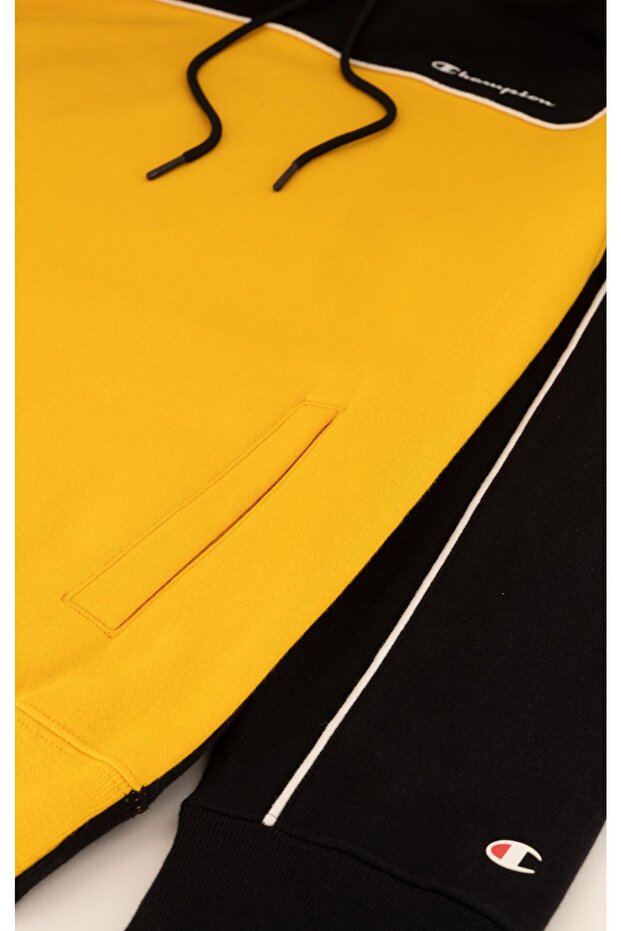 Pullover Fleece-Kapuzenpullover mit Farbblockoptik - 5