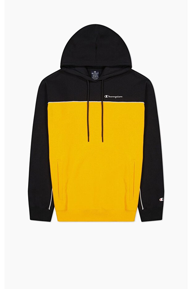 Pullover Fleece-Kapuzenpullover mit Farbblockoptik - 1