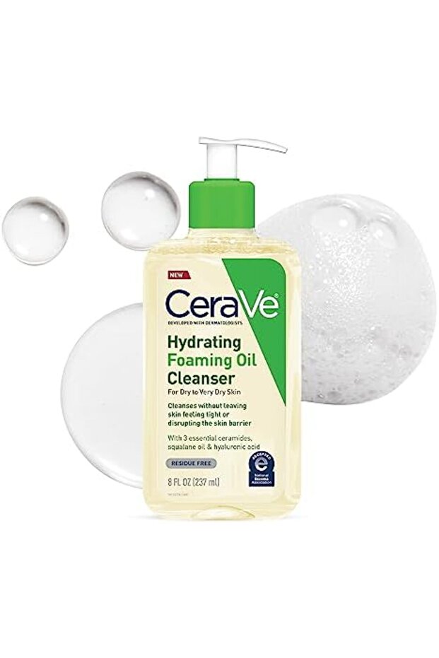 Hydrating Foaming Cleanser with Squalane,Hyaluronic Acid & Moisturizing for Dry Skin